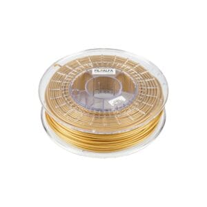 Gold PLA filament for 3D printing.