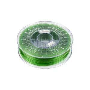 Transparent green PLA filament for 3D printing.