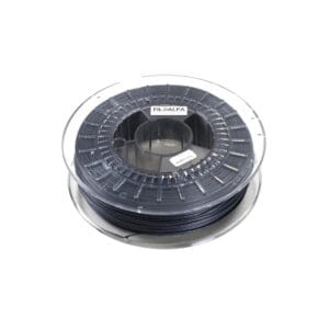 PLA filament in metallic black for 3D printing.