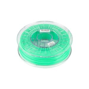 Glow-in-the-dark PLA filament for 3D printing.