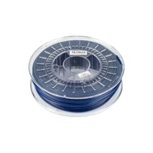 Dark blue PLA filament for 3D printing.