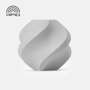 Bambulab Basic PLA filament, light gray.