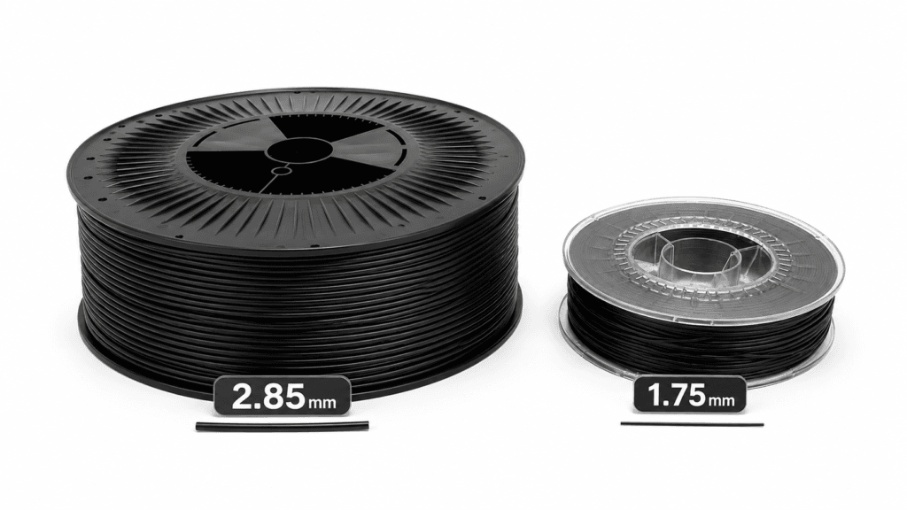 Mitä eroa on 1,75 mm ja 2,85 mm filamenteilla?